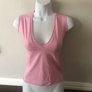 NWT MADE IN ITALY F.FERRANTE stretch pink top